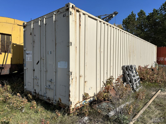 White shipping container